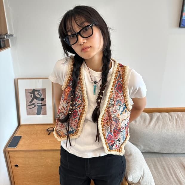 Vintage 90s Hippie Tapestry Vest