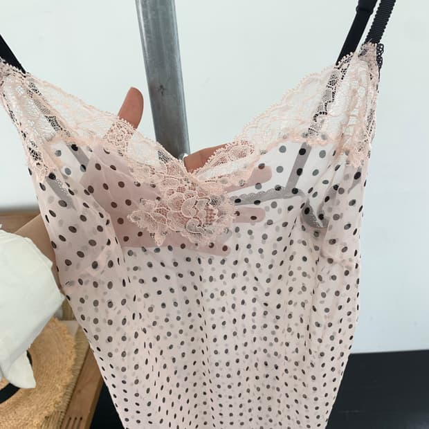 victoria secret dot slip top
