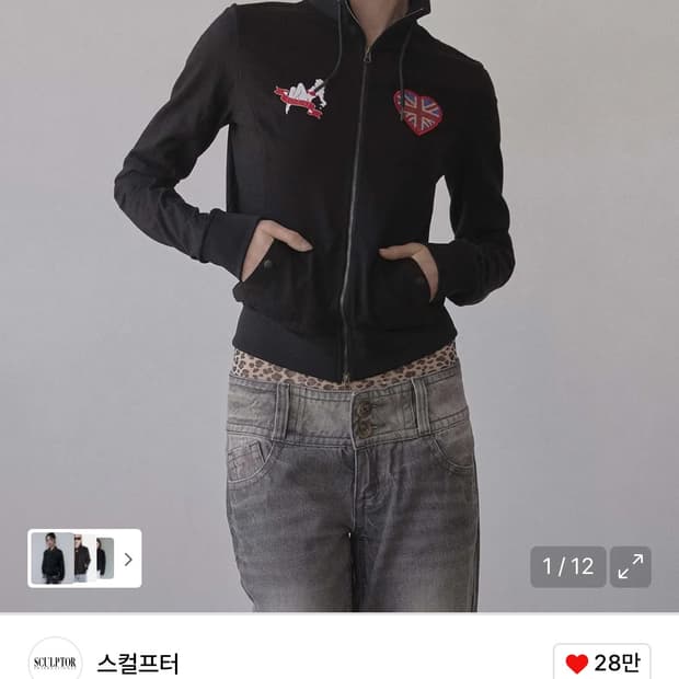 [구함] Sculptor 스컬프터 Flag Track Zip-up 집업