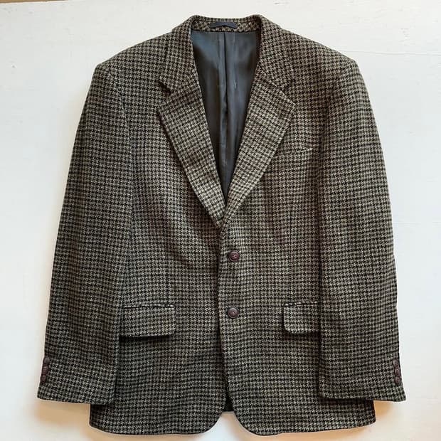 입생로랑 하운드투스 체크 캐시미어 울 블레이저