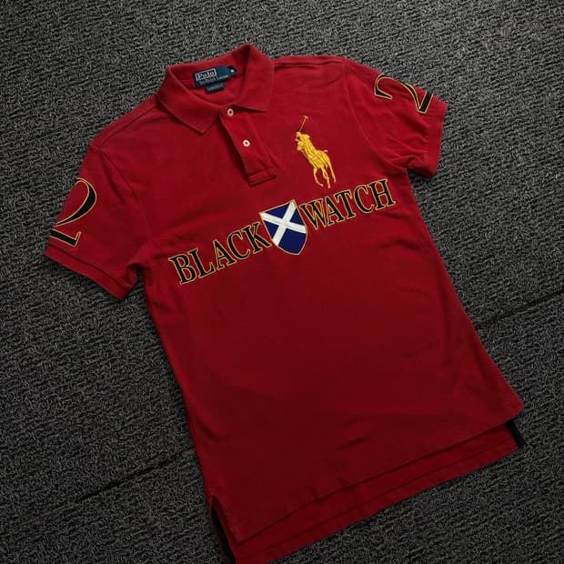 폴로 랄프로렌 치프키프 블랙와치 빅포니 카라 티셔츠 1538