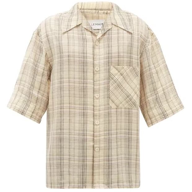 르메르 컨버터블 체크셔츠 48