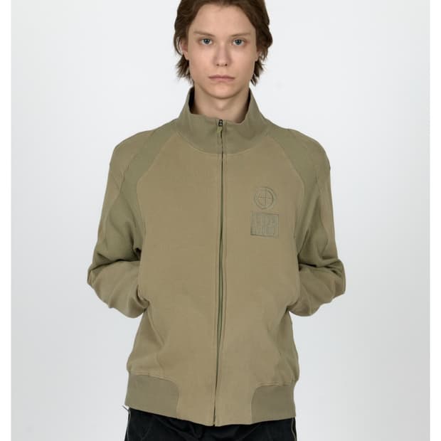 MPa CONTRAST ZIPPED JACKET (KHAKI)