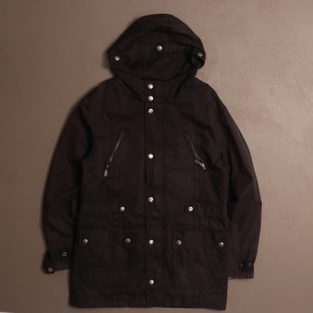 일본빈티지 사파리 블랙 후드집업 자켓 ㅁ1713