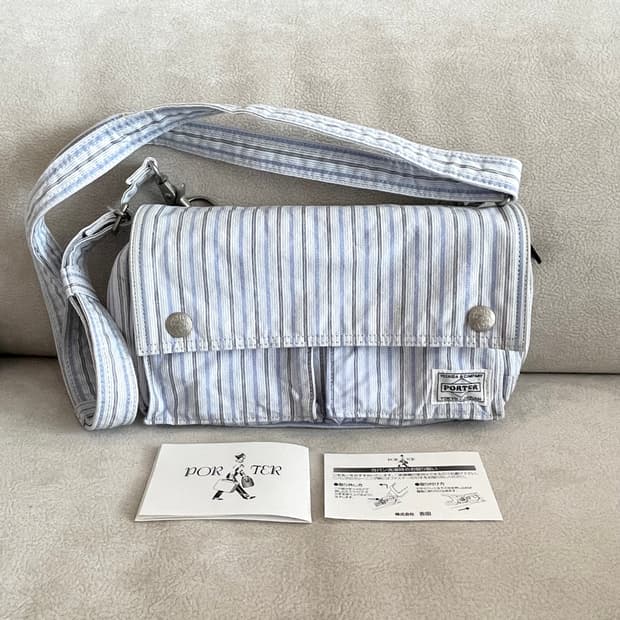 포터 70주년 2way 스트라이프 숄더백 크로스백