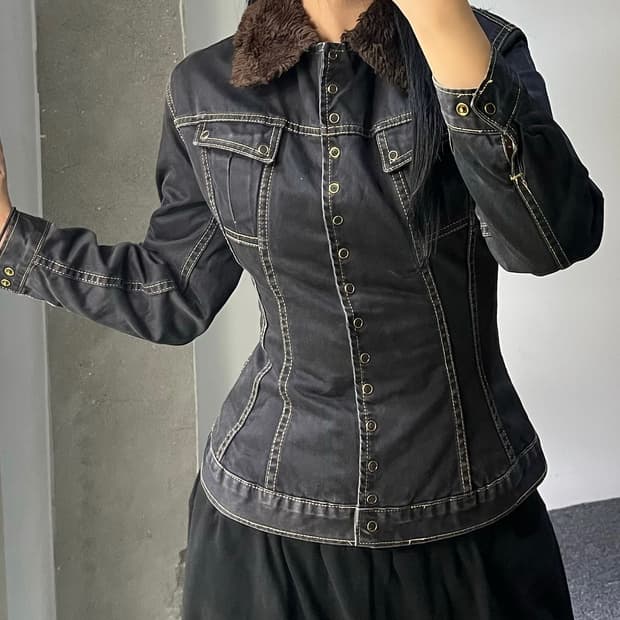 Beckaro 쉐르파 카라 트러커 자켓