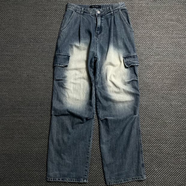 GO JEANS 빈티지 워싱 카고 데님 팬츠o 5460