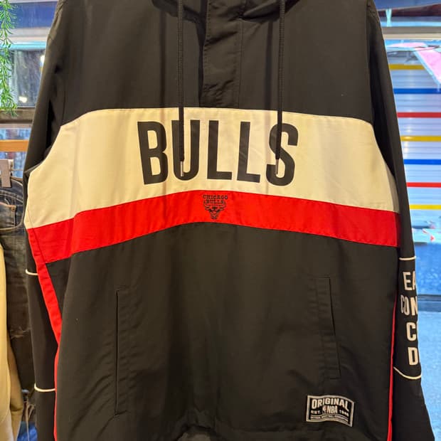 NBA 시카고 불스 컬러블록 후드 아노락