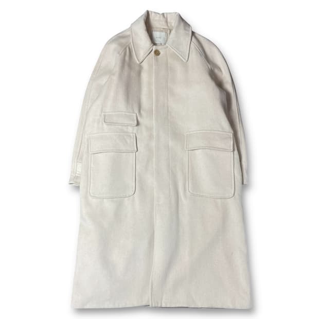 라퍼지스토어 아이보리 히든버튼 멀티포켓 롱 코트 M
