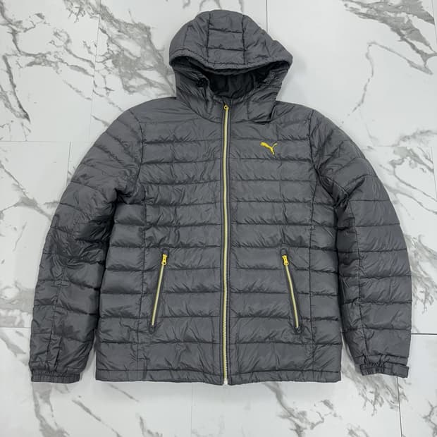 퓨마 그레이 구스다운 경량 패딩