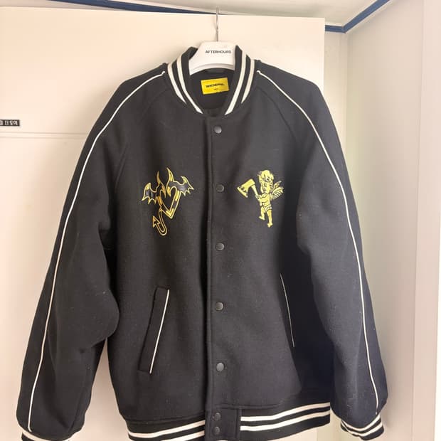 위캔더스 바시티 자켓 블랙 L