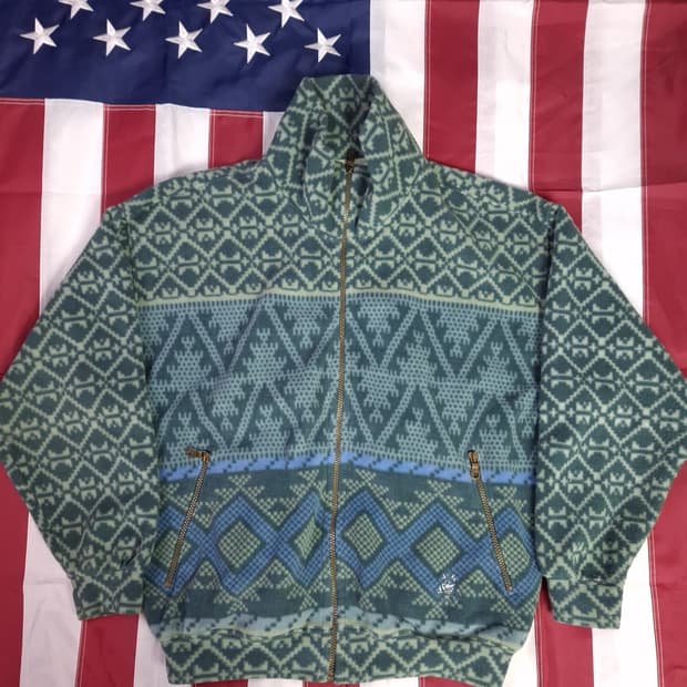 90's 빈티지 CAMP 노르딕 후리스 자켓