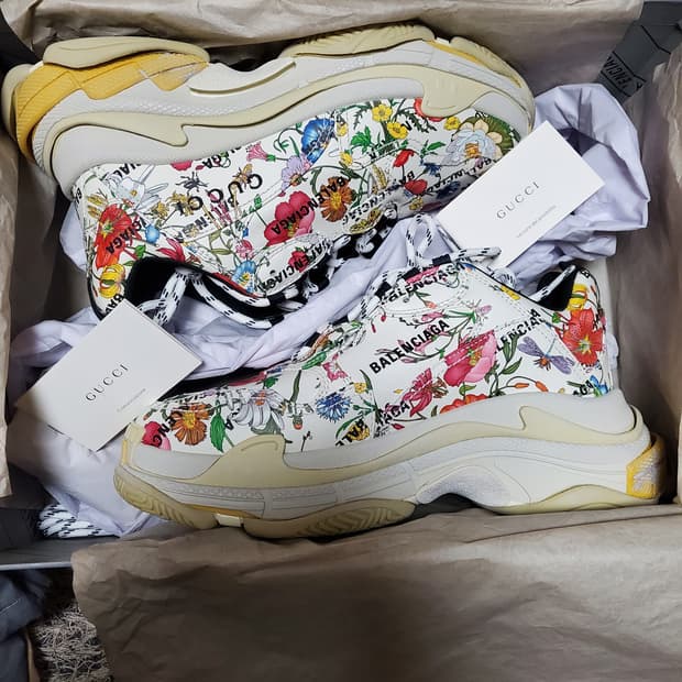 남성 발렌시아가 구찌 해커프로젝트 플라워트리플s