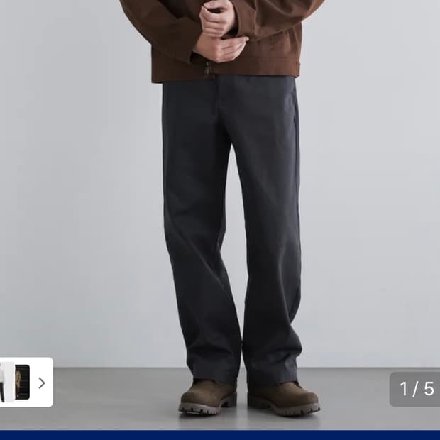 무탠다드 헤비웨이트 CP 와이드 치노 팬츠 [그레이] 32