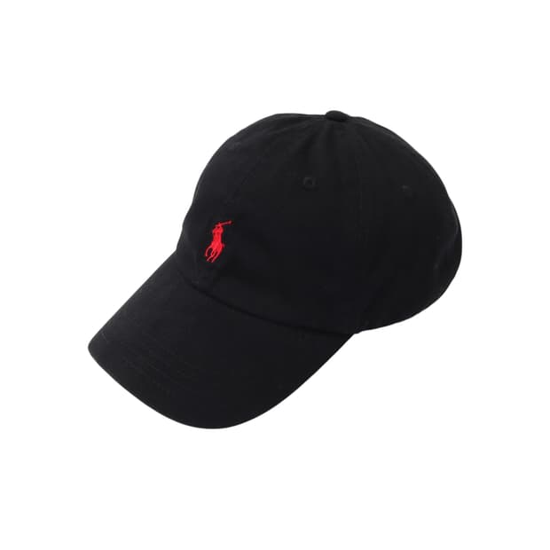 폴로 랄프로렌 QR 블랙 레드포니 볼캡