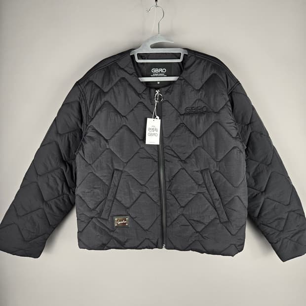[무료배송]새상품 GBRO 짐브로 M 남성 퀼팅 깔깔이 패딩 점퍼 블랙