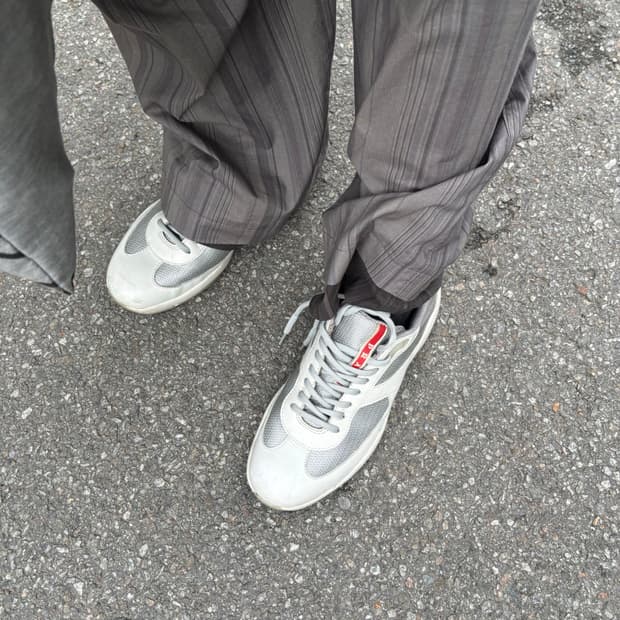 프라다 스포츠 아메리카컵 og 화이트 실버