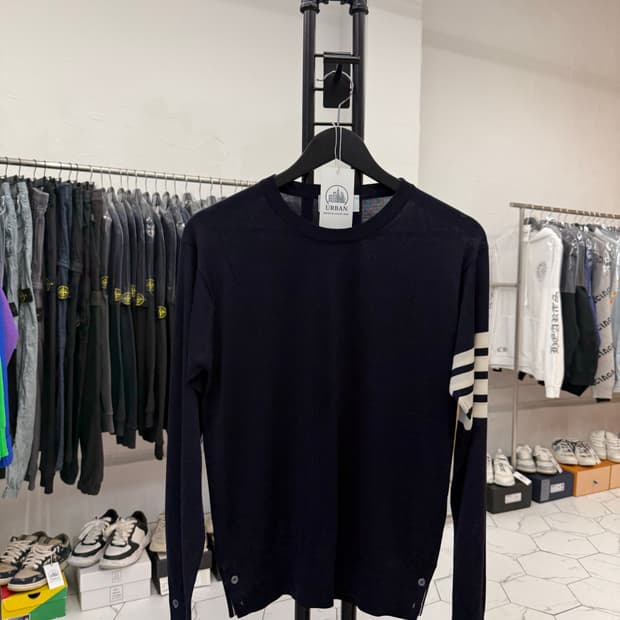 [2] 톰브라운 사선완장 메리노 울 니트