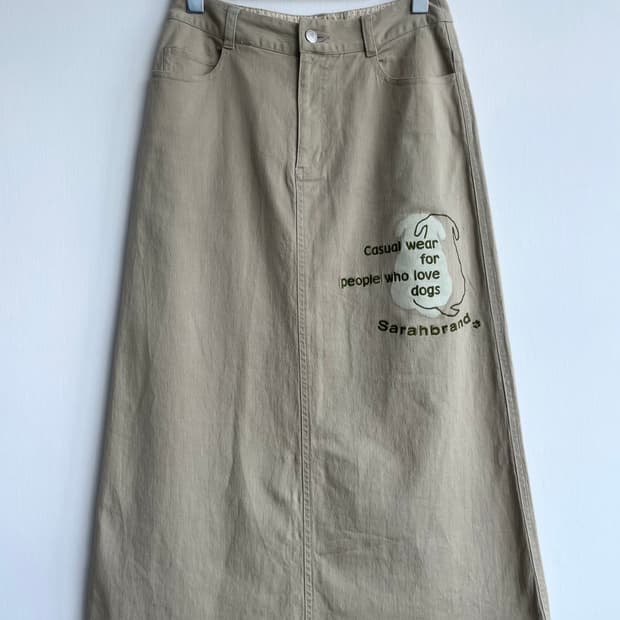 Sarah brand 베이지 데님 스커트