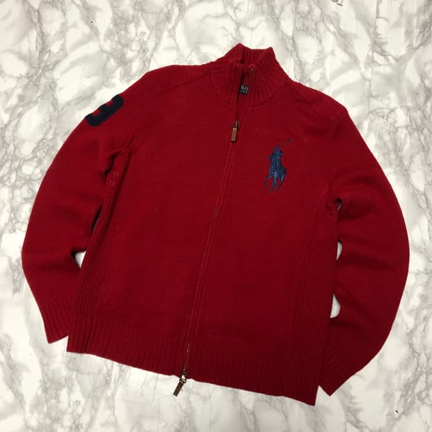 폴로 랄프로렌 빅포니 니트 자켓 집업 남성용