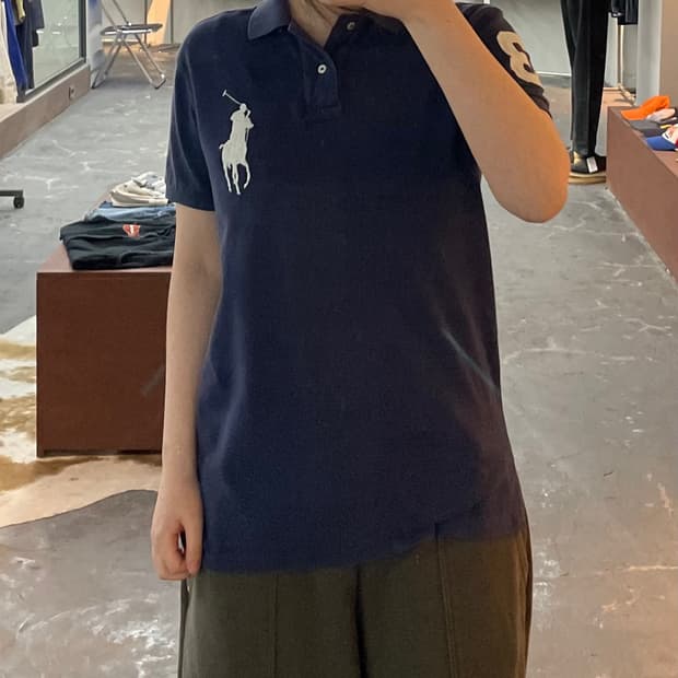 폴로 랄프로렌 빅포니 네이비 카라 반팔 H2877