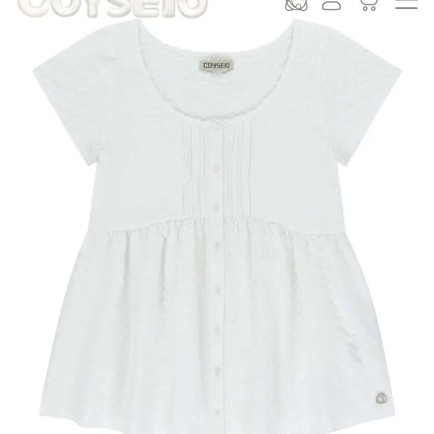 코이세이오 핀턱 블라우스 화이트