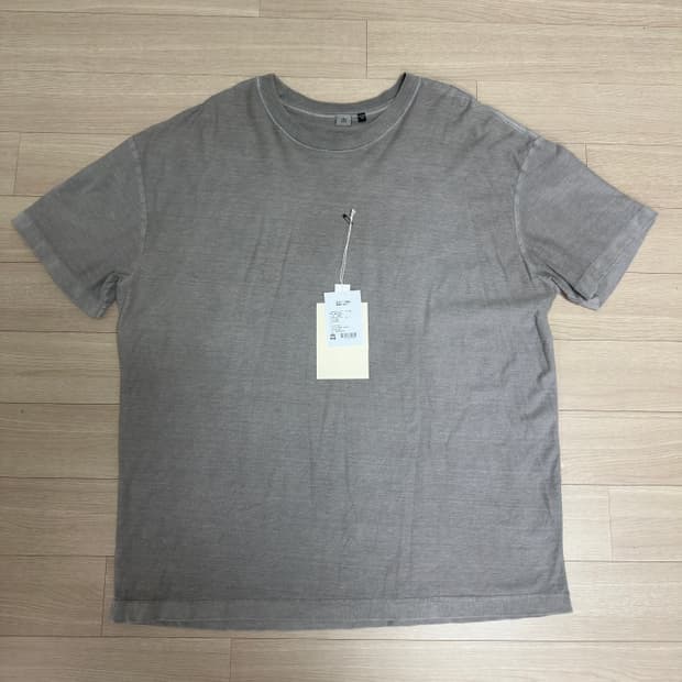 (3) 24FW 폴리테루 리버스드 1/2 티셔츠 빈티지그레이