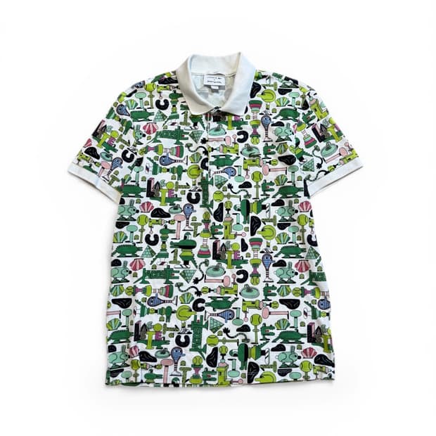 라코스테 x 제레미빌 크로코시리즈 올오버 프린트 폴로 반팔 티셔츠