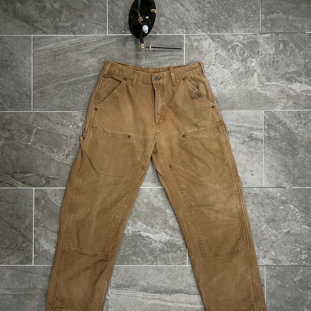 (32X30)칼하트 더블니 워크팬츠 B136BRN 칼하트브라운 던거리핏