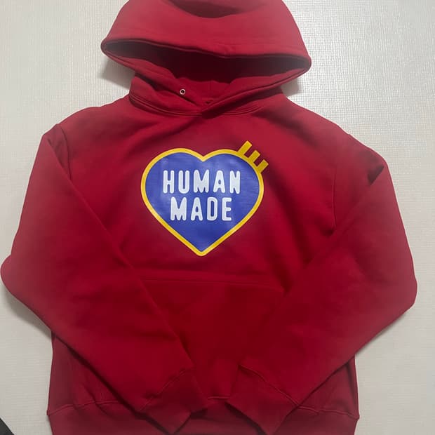 휴먼 메이드 헤비 웨이트 후드 레드