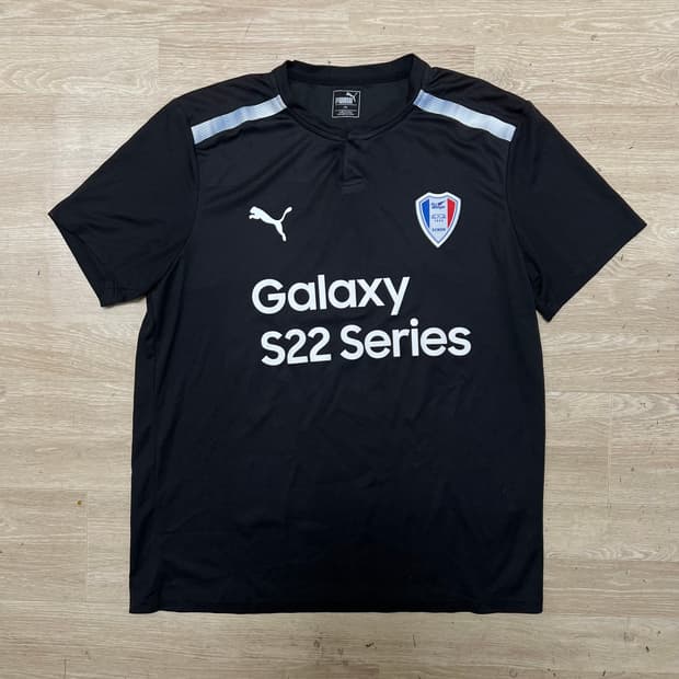 푸마 수원삼성 블루윙즈 트레이닝 반팔 축구유니폼 [블랙] 2XL/110
