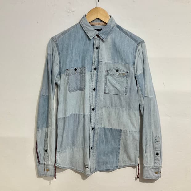 알마니 캐피탈 스타일 패치워크 셔츠