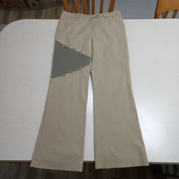 30 황성희 스판 플레어 면바지 베이지 30-233
