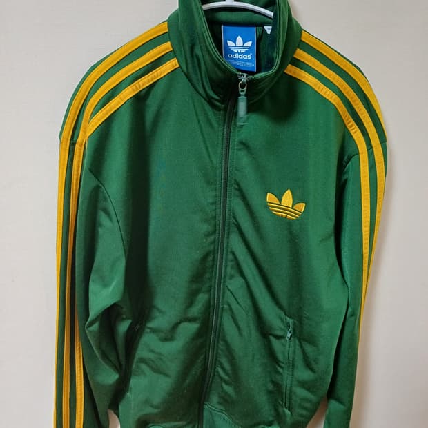 아디다스 그린/옐로우 파이어버드 트랙탑