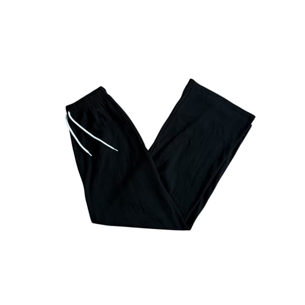 Basic 블랙 와이드 트레이닝 바지