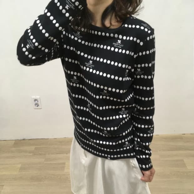 꾸레쥬 도트 티셔츠 dot t-shirt