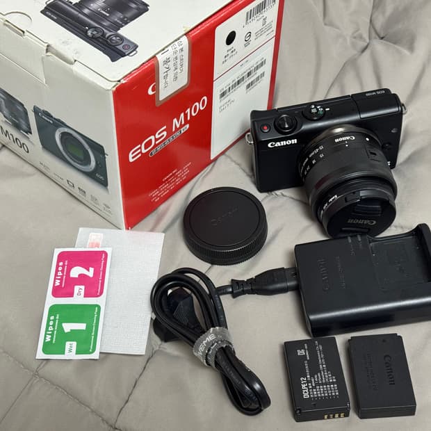 작화포함) 캐논 eos m100 카메라 번들렌즈 세트