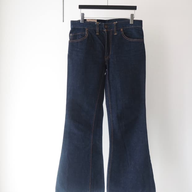 1970's Half bell bottom denim pants 