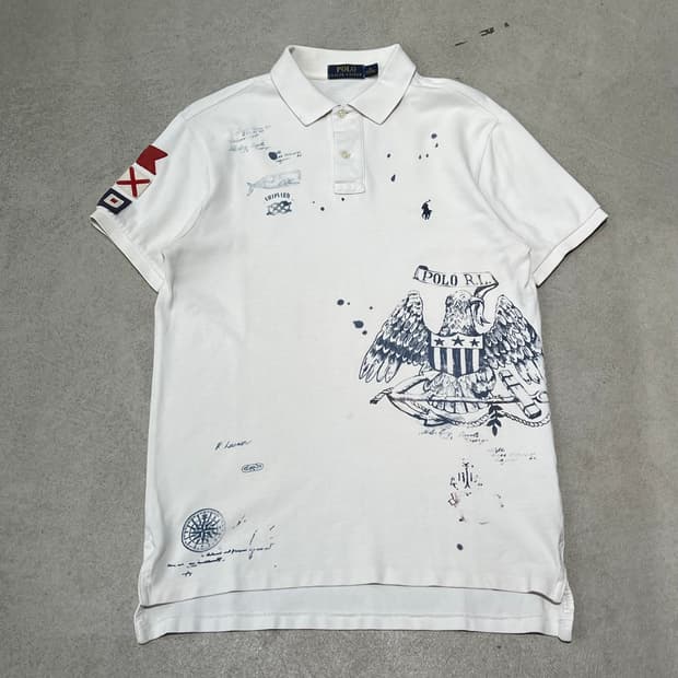 폴로 랄프로렌 해군패치 반팔카라티 s10600