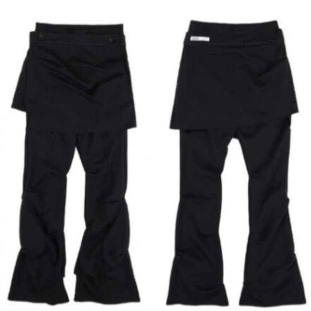 오호스 핀턱 랩스커트팬츠