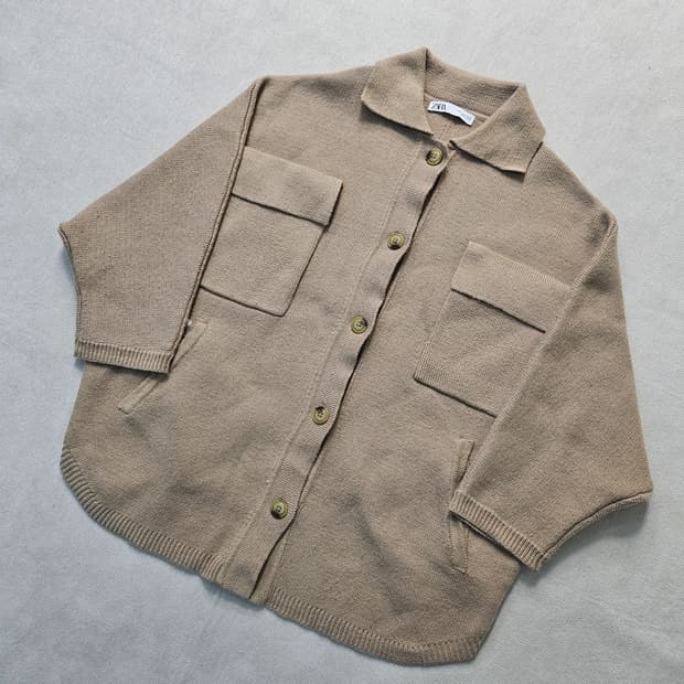 S 자라 스트럭처 니트 가디건  0326Y