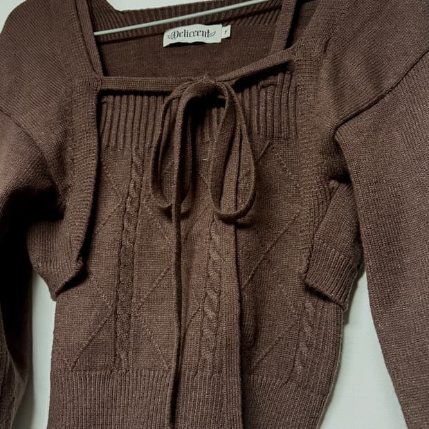 Deliccent 니트 볼레로+나시