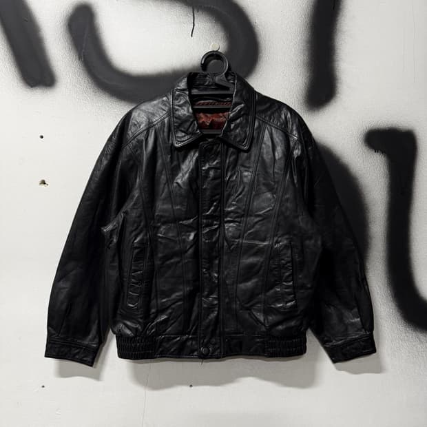 VTG 빈티지 100% 카우하이드 소가죽 A2 봄버 자켓