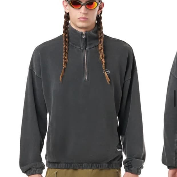 새티스파이 소프트쉘 하프집업 맨투맨