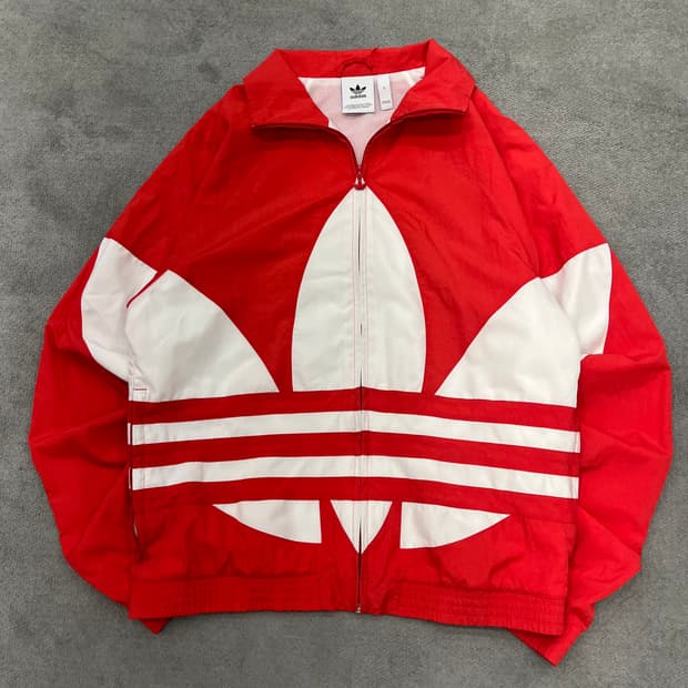 S 아디다스 빅 트레포일 바람막이 자켓