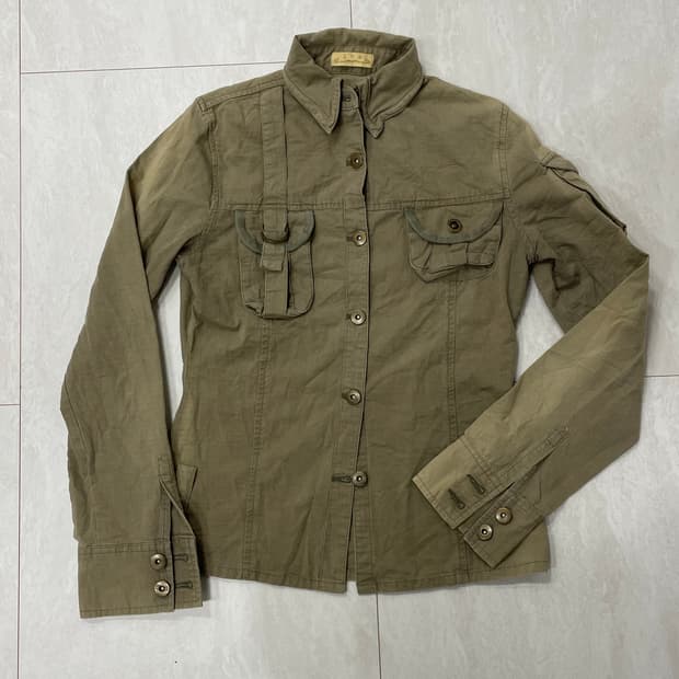 goa 고아 밀리터리 유틸리티 워싱 셔츠 (Y2K)