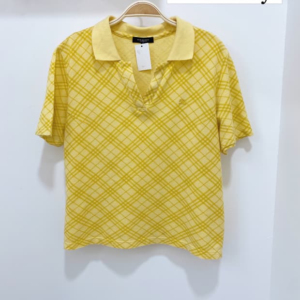 Burberry 버터 옐로우 체크 PK