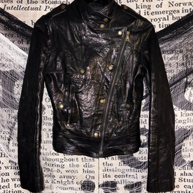 Lambskin Distressed Rider Jacket 