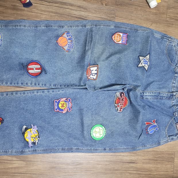nba 데님패치바지