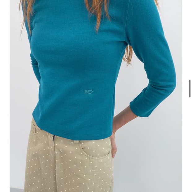 enzoblues 베이직 3/4 슬리브 코발트블루